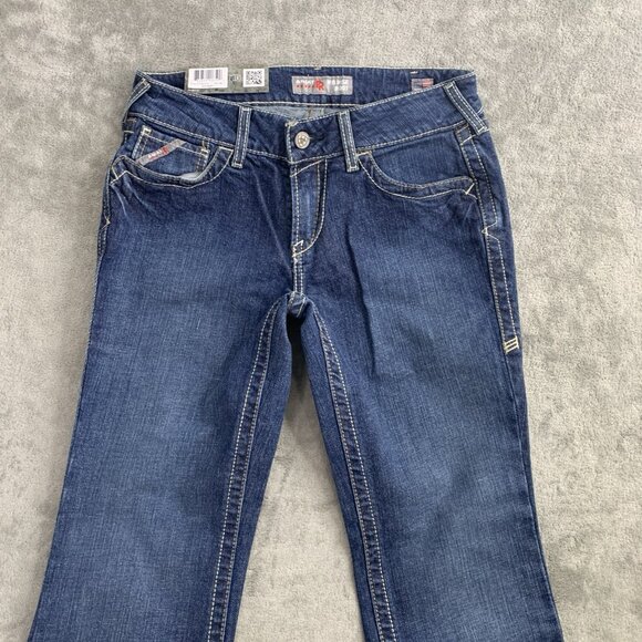 Ariat Jeans Women 28S FR Mid Rise Boot Cut Work Chore Horse Farm Cowgirl Western - Picture 9 of 14